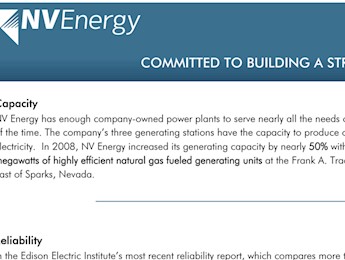 Northern Nevada Utilities Overview - NV Energy
