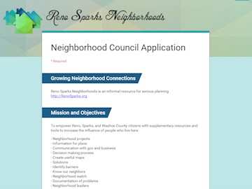 Neighborhood Volunteer Application