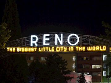 Downtown Reno Nighttime Lights