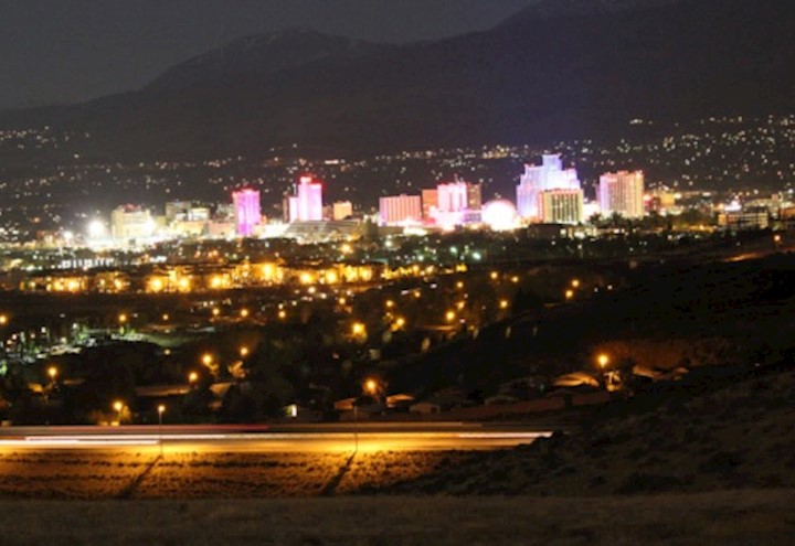 Downtown Reno Nighttime Lights