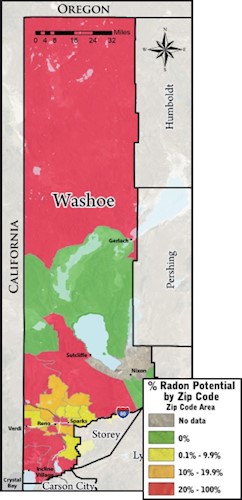 Washoe County Radon Map