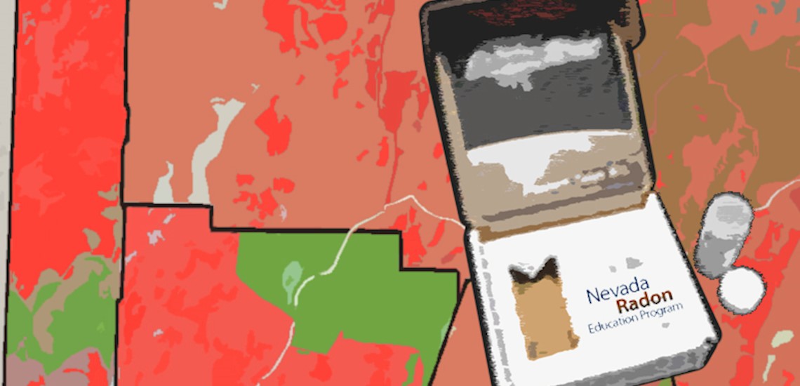 Radon Test Kit with Northern Nevada Risk Map