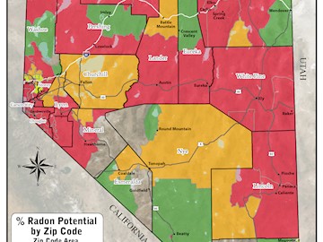 Radon Nevada Map