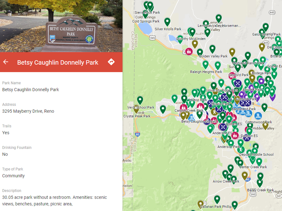 Open Parks and Trails Reno Sparks Neighborhoods