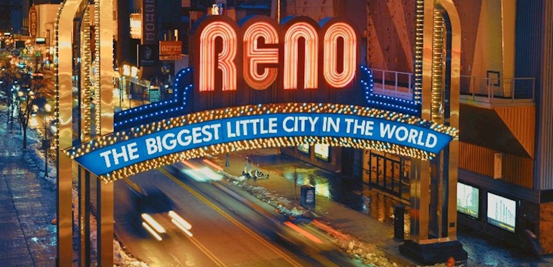Current Reno Arch at night