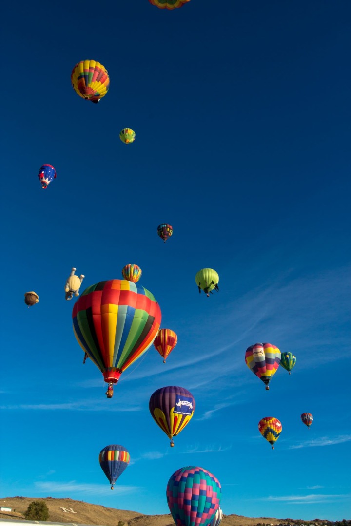 Hot air balloons over Rancho San Raphael part
