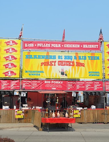 2023 Rib Cook Off winner Porky Chicks BBQ's stand